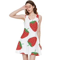 Seamless Pattern Fresh Strawberry Inside Out Racerback Dress