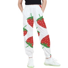 Seamless Pattern Fresh Strawberry Kids  Joggers by Bangk1t