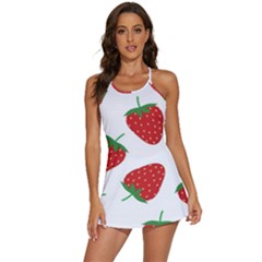 Seamless Pattern Fresh Strawberry 2-in-1 Flare Activity Dress