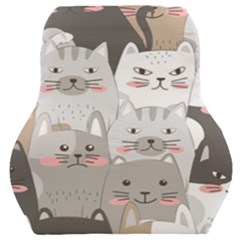 Cute Cats Seamless Pattern Car Seat Back Cushion 