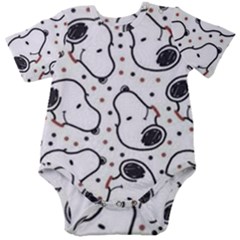 Dog Pattern Baby Short Sleeve Bodysuit