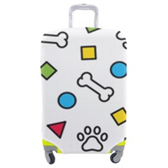 Dog Paw Seamless Pattern Footprint Bone Luggage Cover (medium)