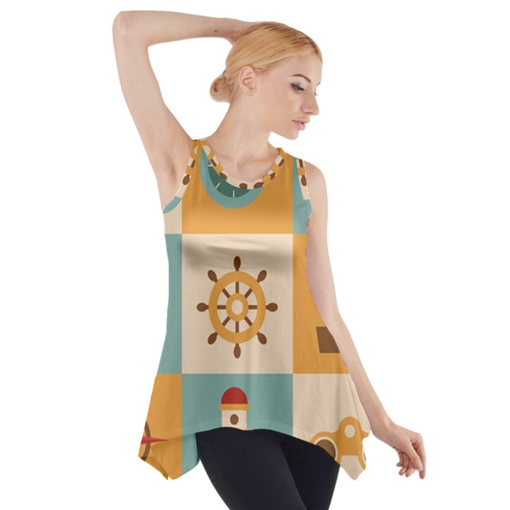 Nautical Elements Collection Side Drop Tank Tunic