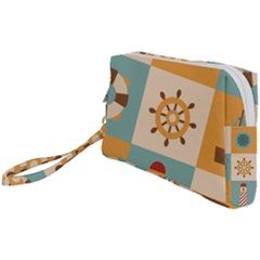 Nautical Elements Collection Wristlet Pouch Bag (small)