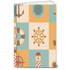 Nautical Elements Collection 8  X 10  Hardcover Notebook