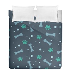 Bons Foot Prints Pattern Background Duvet Cover Double Side (full/ Double Size) by Bangk1t
