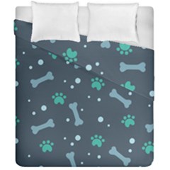 Bons Foot Prints Pattern Background Duvet Cover Double Side (california King Size) by Bangk1t