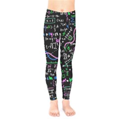 Math Linear Mathematics Education Circle Background Kids  Leggings by Bangk1t