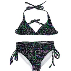 Math Linear Mathematics Education Circle Background Kids  Classic Bikini Set