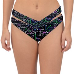 Math Linear Mathematics Education Circle Background Double Strap Halter Bikini Bottoms