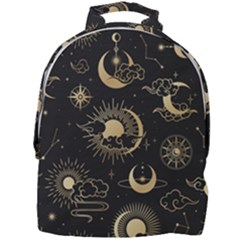 Asian Seamless Pattern With Clouds Moon Sun Stars Vector Collection Oriental Chinese Japanese Korean Mini Full Print Backpack