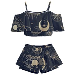 Asian Seamless Pattern With Clouds Moon Sun Stars Vector Collection Oriental Chinese Japanese Korean Kids  Off Shoulder Skirt Bikini