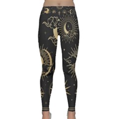 Asian-set With Clouds Moon-sun Stars Vector Collection Oriental Chinese Japanese Korean Style Classic Yoga Leggings