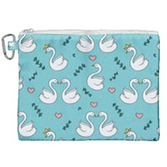 Elegant Swan Pattern Design Canvas Cosmetic Bag (xxl)