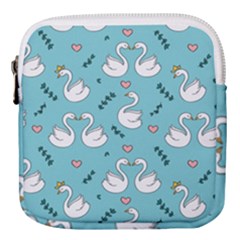 Elegant Swan Pattern Design Mini Square Pouch by Bangk1t