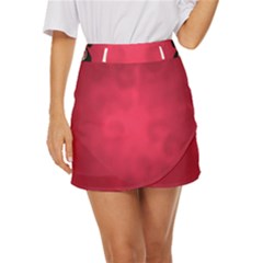 Amaranth Turbulance Cameurut Mini Front Wrap Skirt