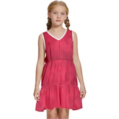 Amaranth Turbulance Cameurut Kids  Sleeveless Tiered Mini Dress by imanmulyana