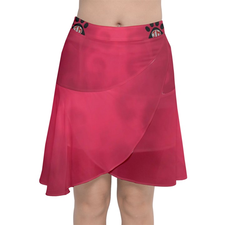 Amaranth Turbulance CAMEURUT Chiffon Wrap Front Skirt