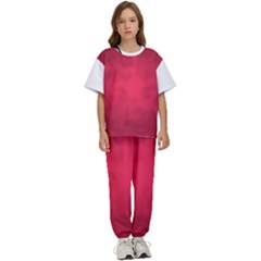 Amaranth Turbulance Cameurut Kids  Tee And Pants Sports Set by imanmulyana