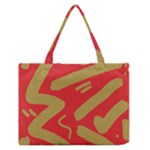 Tribal Gold and Red Zipper Medium Tote Bag