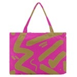 Tribal Gold and Bright Pink  Zipper Medium Tote Bag