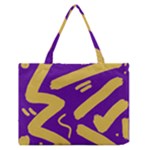 Tribal Gold and Purple Zipper Medium Tote Bag
