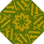 Tribal Gold and Green  Hook Handle Umbrella (Small)