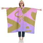 Tribal Gold and Yellow, Pink and Purple Ombre  Women s Hooded Rain Ponchos