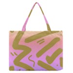 Tribal Gold and Yellow, Pink and Purple Ombre  Zipper Medium Tote Bag