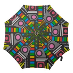 Pattern Geometric Abstract Colorful Arrows Lines Circles Triangles Hook Handle Umbrellas (large)