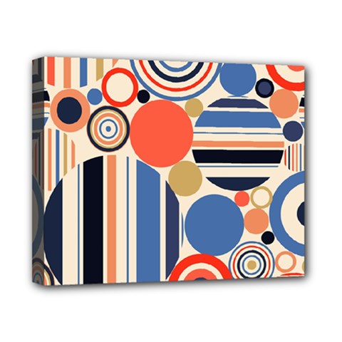 Geometric Abstract Pattern Colorful Flat Circles Decoration Canvas 10  X 8  (stretched)