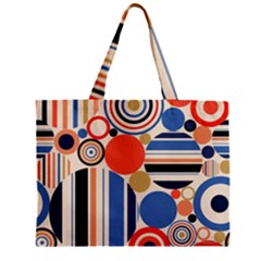 Geometric Abstract Pattern Colorful Flat Circles Decoration Zipper Mini Tote Bag