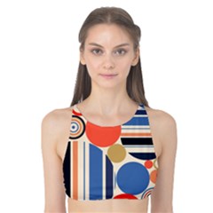 Geometric Abstract Pattern Colorful Flat Circles Decoration Tank Bikini Top