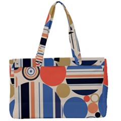 Geometric Abstract Pattern Colorful Flat Circles Decoration Canvas Work Bag