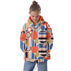 Geometric Abstract Pattern Colorful Flat Circles Decoration Kids  Oversized Hoodie by Bangk1t