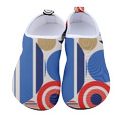 Geometric Abstract Pattern Colorful Flat Circles Decoration Men s Sock-style Water Shoes