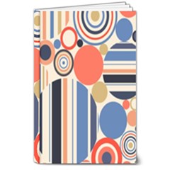 Geometric Abstract Pattern Colorful Flat Circles Decoration 8  X 10  Hardcover Notebook