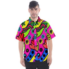 Seamless Doodle Men s Short Sleeve Shirt