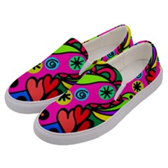 Seamless Doodle Men s Canvas Slip Ons