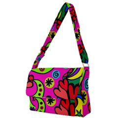 Seamless Doodle Full Print Messenger Bag (s)