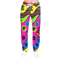 Seamless Doodle Women Velvet Drawstring Pants by Bangk1t