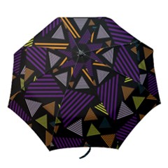 Abstract Pattern Design Various Striped Triangles Decoration Folding Umbrellas