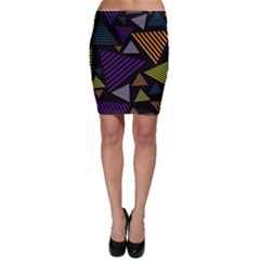 Abstract Pattern Design Various Striped Triangles Decoration Bodycon Skirt by Bangk1t