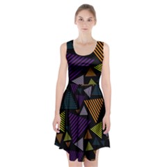 Abstract Pattern Design Various Striped Triangles Decoration Racerback Midi Dress by Bangk1t