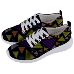 Abstract Pattern Design Various Striped Triangles Decoration Men s Lightweight Sports Shoes by Bangk1t