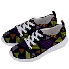Abstract Pattern Design Various Striped Triangles Decoration Women s Lightweight Sports Shoes by Bangk1t
