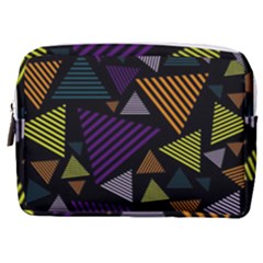 Abstract Pattern Design Various Striped Triangles Decoration Make Up Pouch (medium)