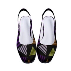 Abstract Pattern Design Various Striped Triangles Decoration Women s Classic Slingback Heels by Bangk1t