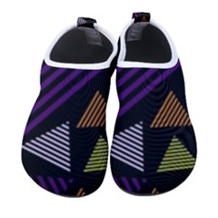Abstract Pattern Design Various Striped Triangles Decoration Kids  Sock-style Water Shoes by Bangk1t