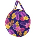 Tropical Pattern Giant Round Zipper Tote View1